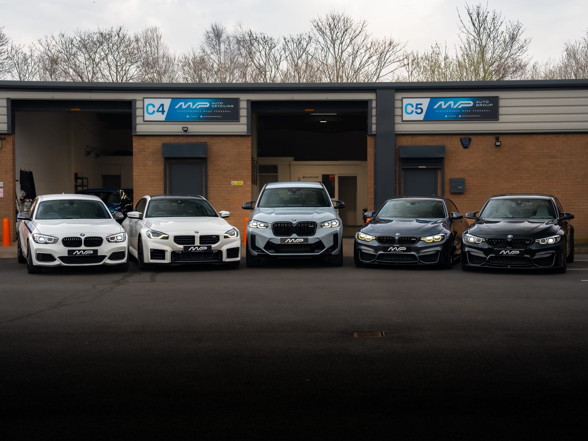 The MP Auto Group lineup outside the unit in Shrewsbury